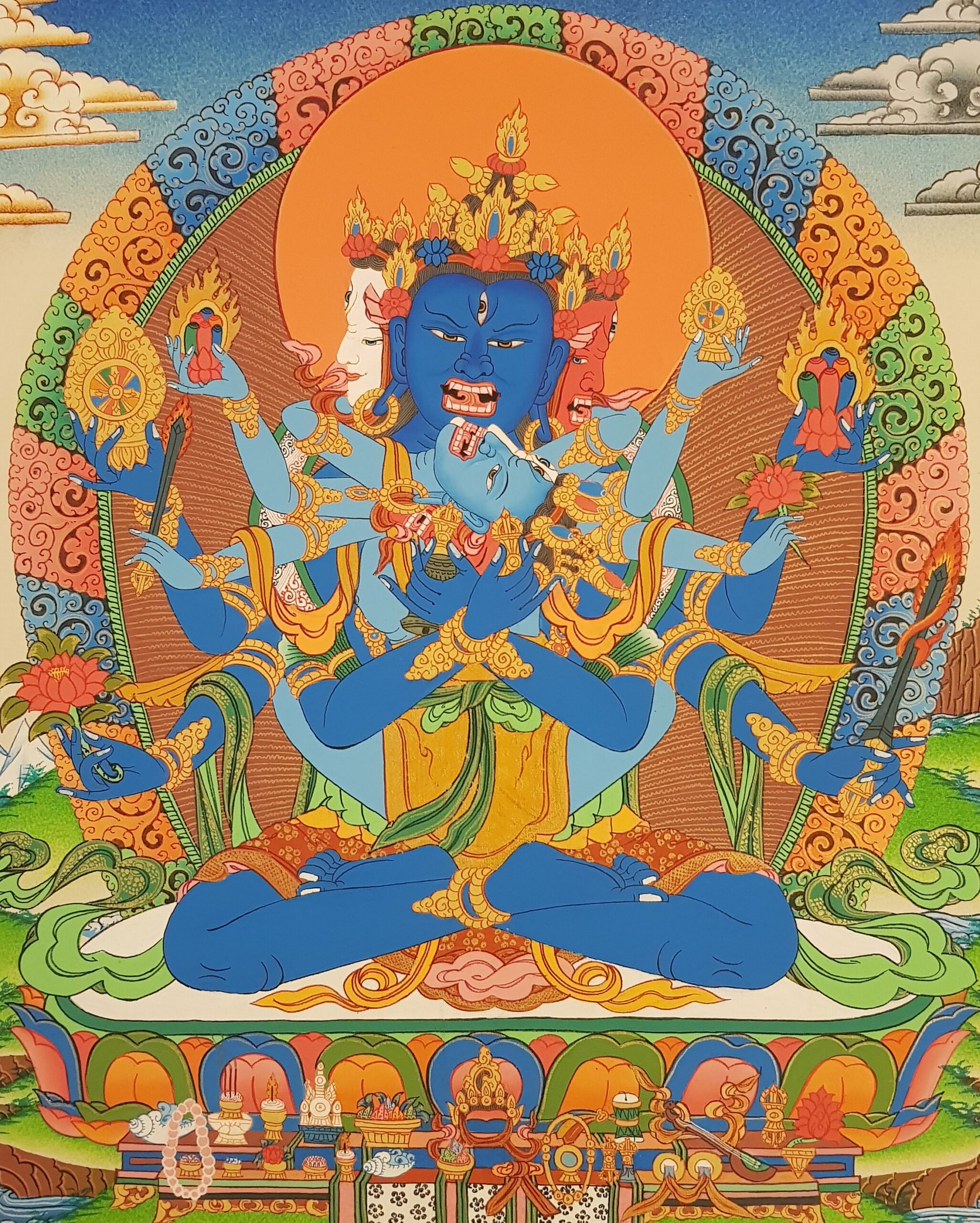 Akshobhhyavajra Guhyasamaja Thanka
