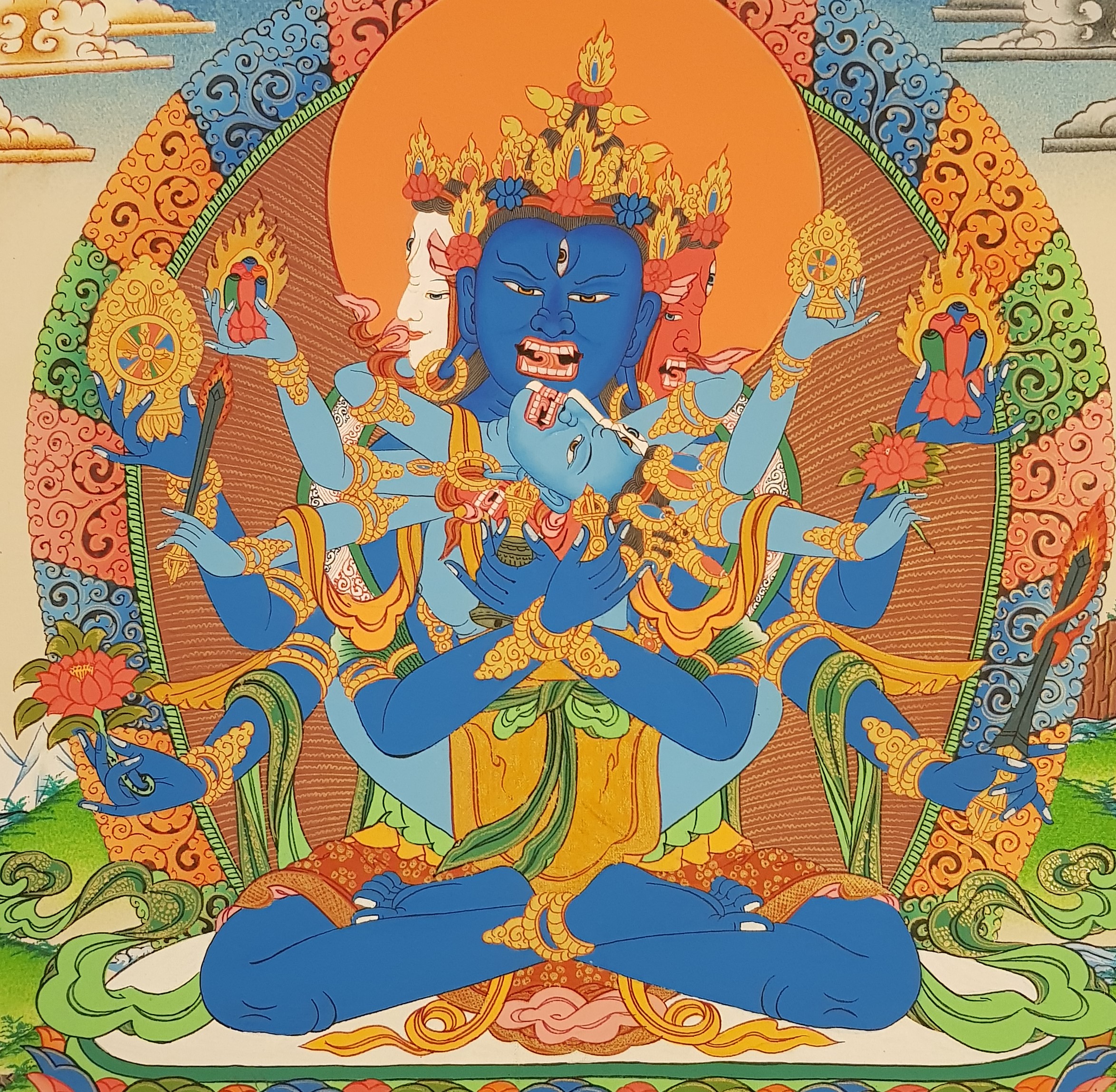 Akshobhhyavajra Guhyasamaja Thanka