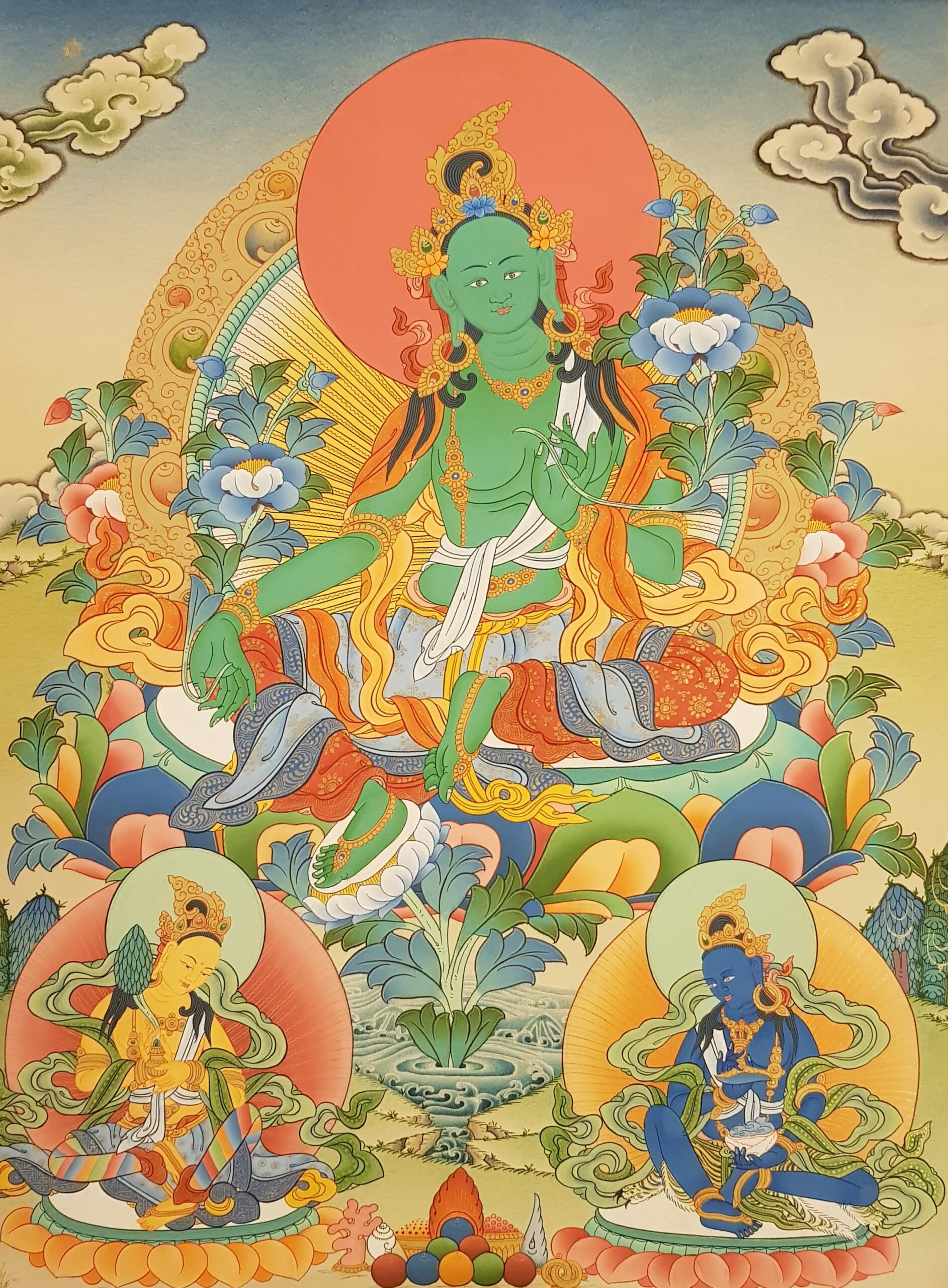 Green Tara Thanka