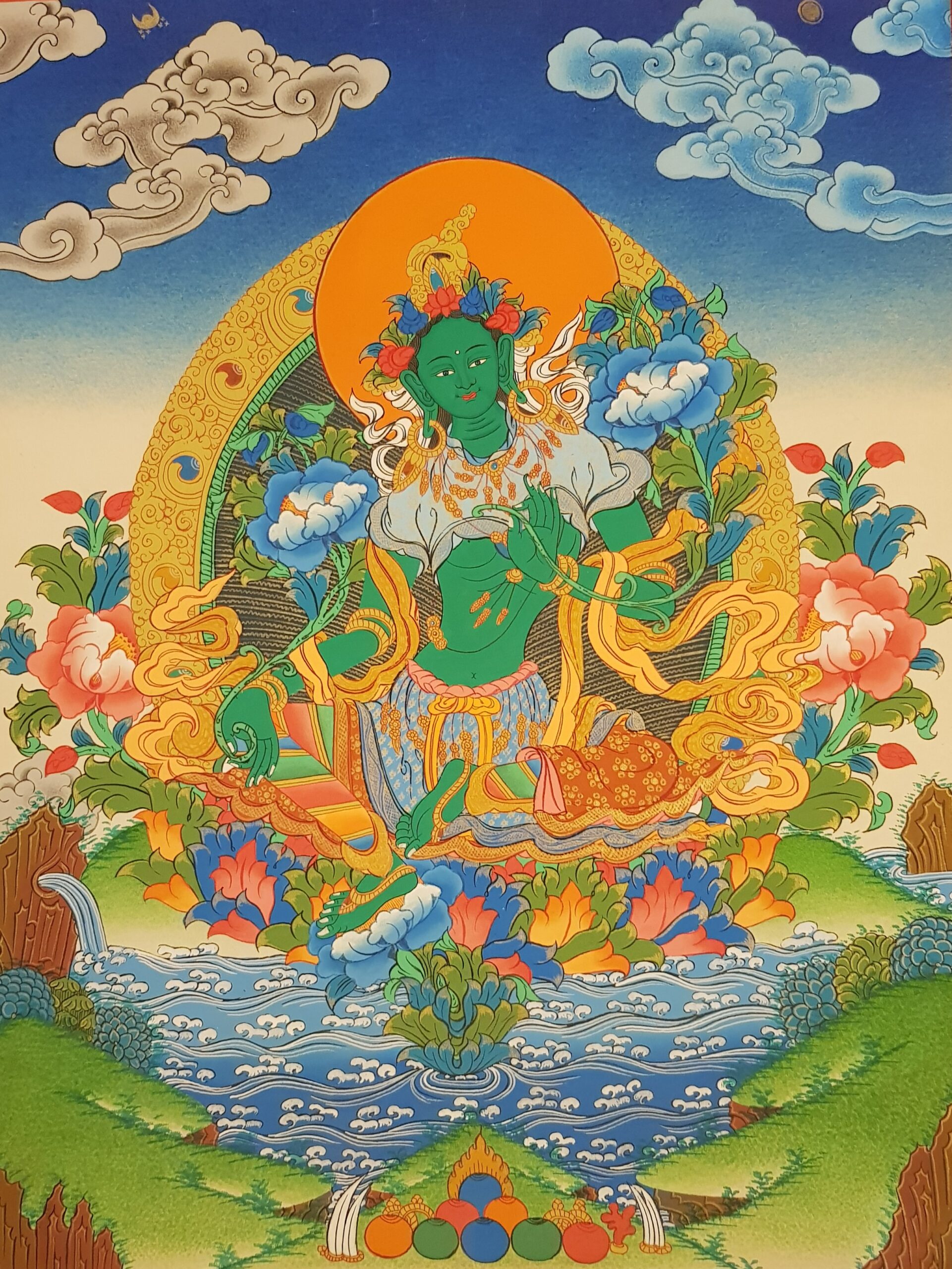 Green Tara Thanka