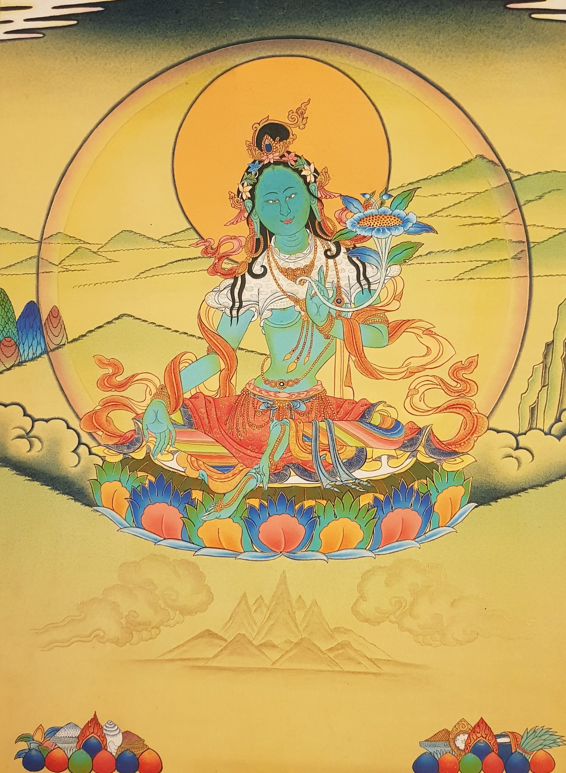Green Tara Thanka