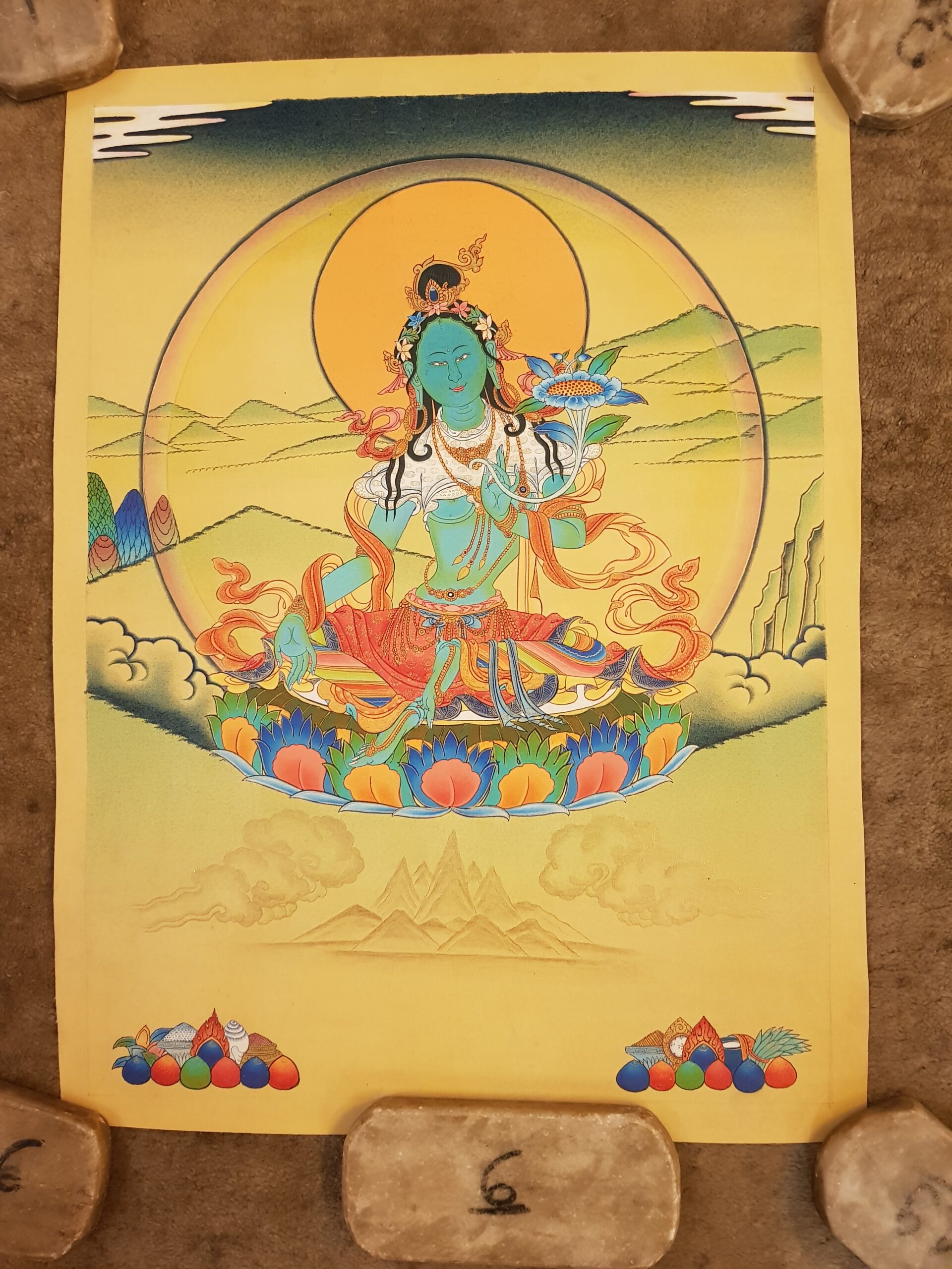 Green Tara Thanka