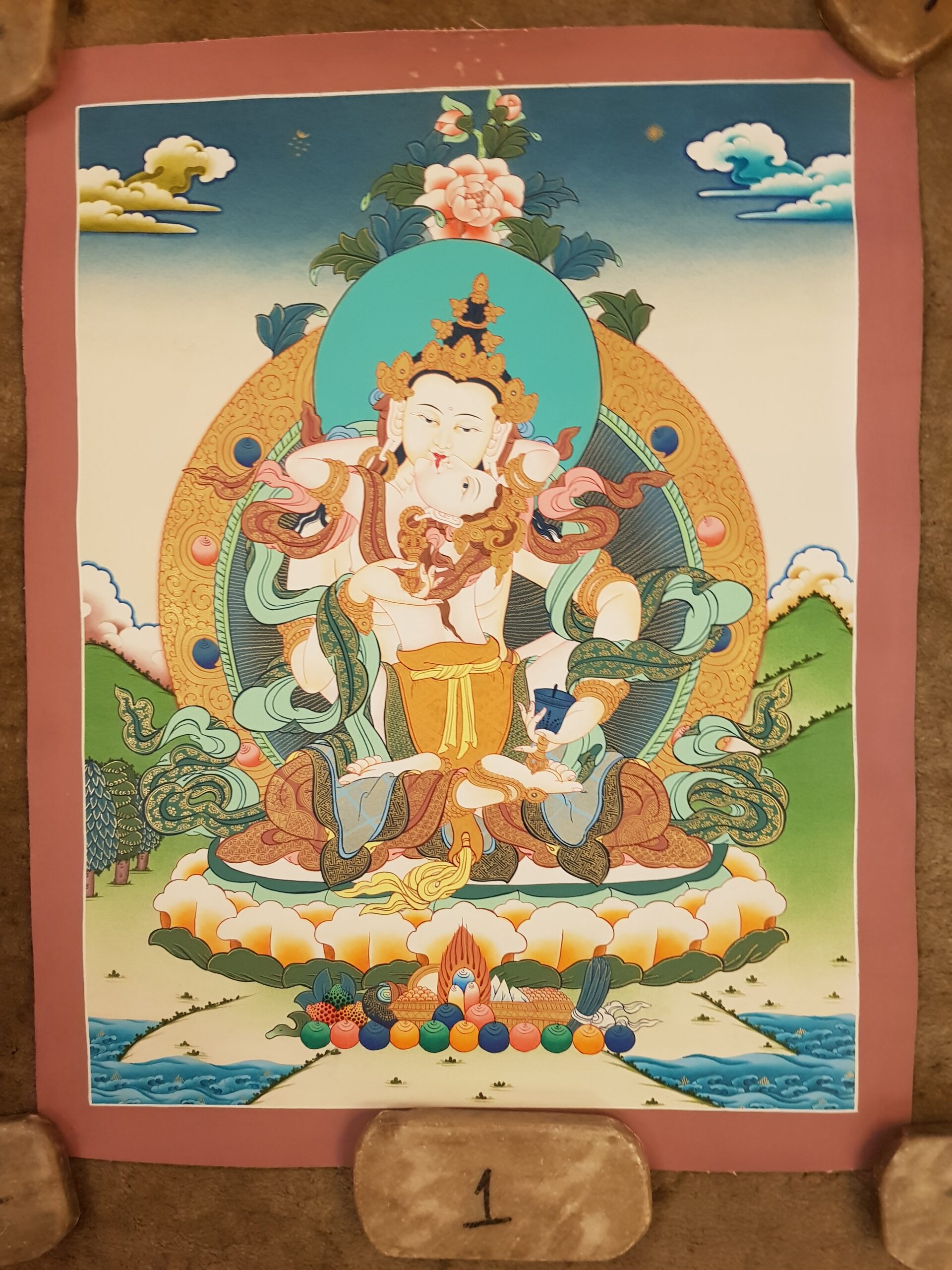 Vajrasattva Consort Tibetan Thanka