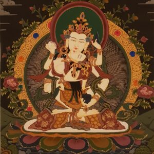 Vajrasattva Consort Tibetan Thanka