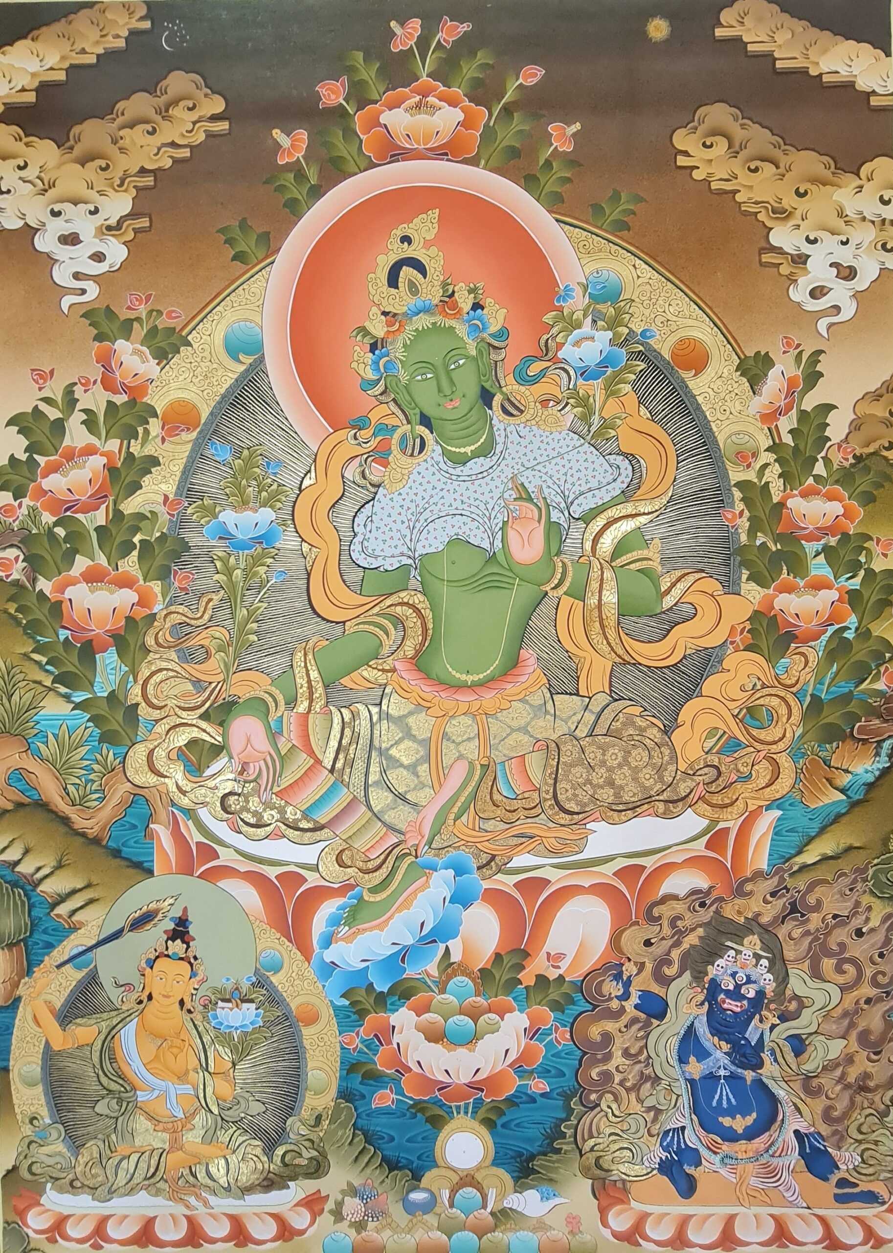 Big Green Tara Thanka
