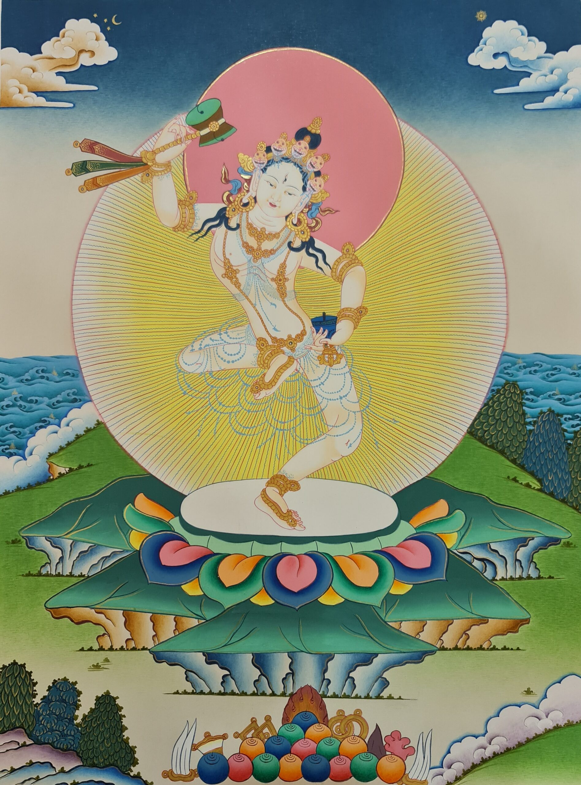 Machig Labdron for Chod Practice Thanka